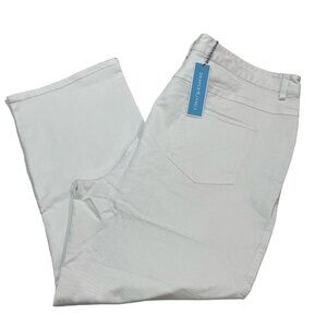 Draper James Jeans Womens 35 White‎ Kick Flare Cropped Denim Stretch Comfort